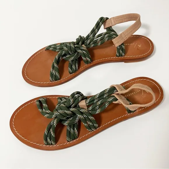 Anthropologie | Boho Leather Rope Sandals 10