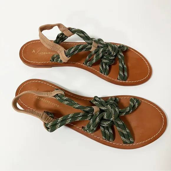 Anthropologie | Boho Leather Rope Sandals 10