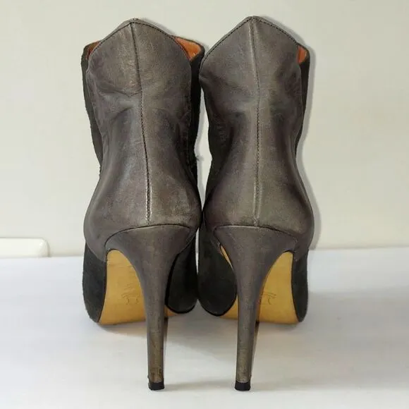 Anthropologie Howsty Etnia Embroidered Stiletto Booties Sz 39
