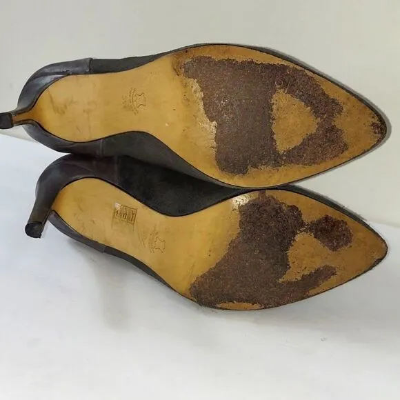 Anthropologie Howsty Etnia Embroidered Stiletto Booties Sz 39