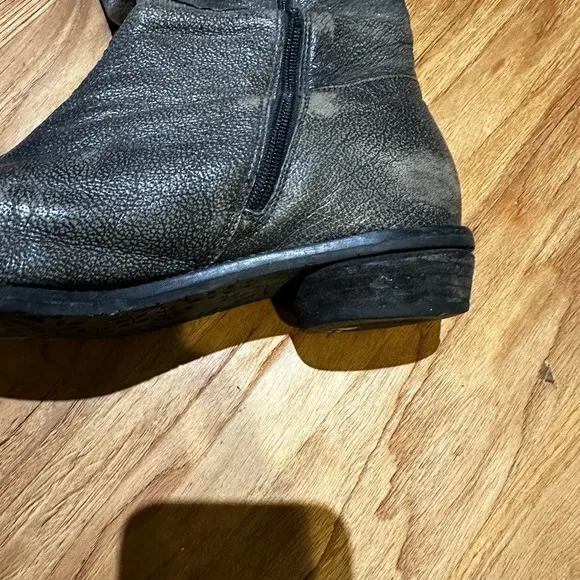 Anthropologie Miss Albright Women’s Pebbled Primped Leather Ruffle Tall Boots