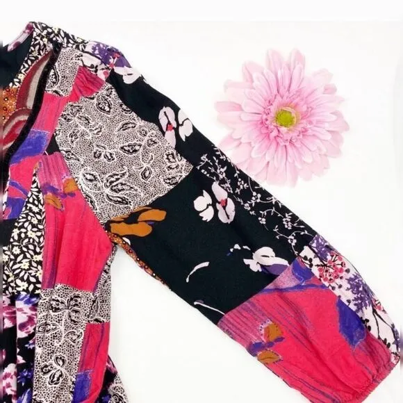 Anthropologie One September Arcata Dress - Patchwork Boho Size Small