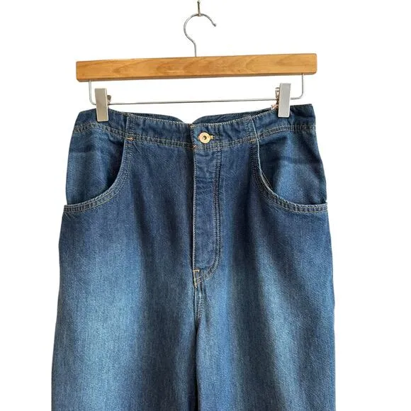 Anthropologie Pilcro The Upper Case A Super Flare High Rise Relaxed Jean Size 30