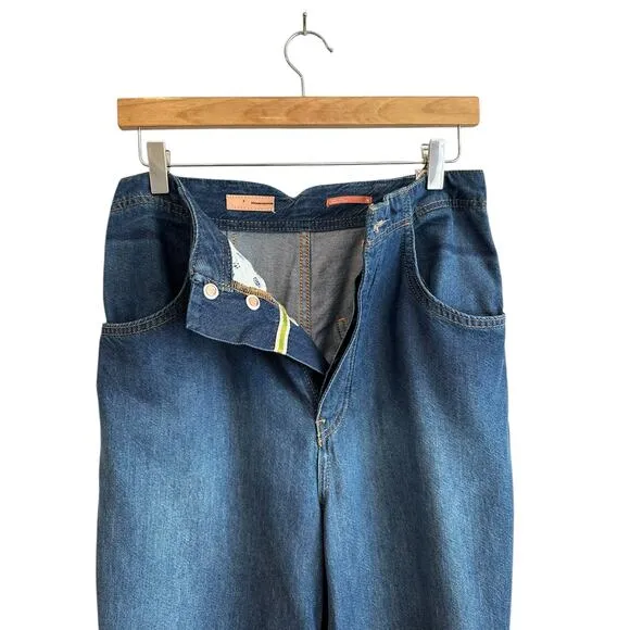 Anthropologie Pilcro The Upper Case A Super Flare High Rise Relaxed Jean Size 30