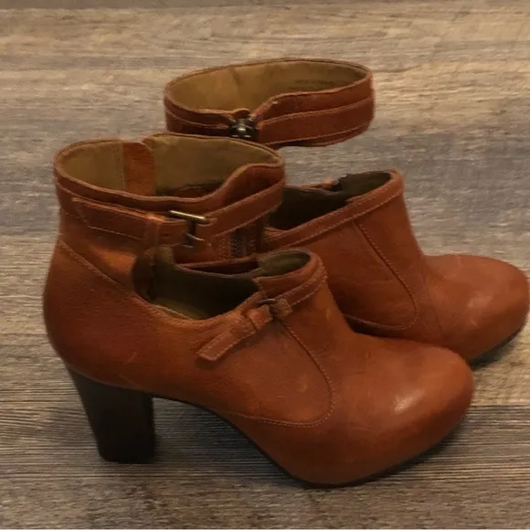 Anthropologie Schuler and Sons Ankle Strap Boots
