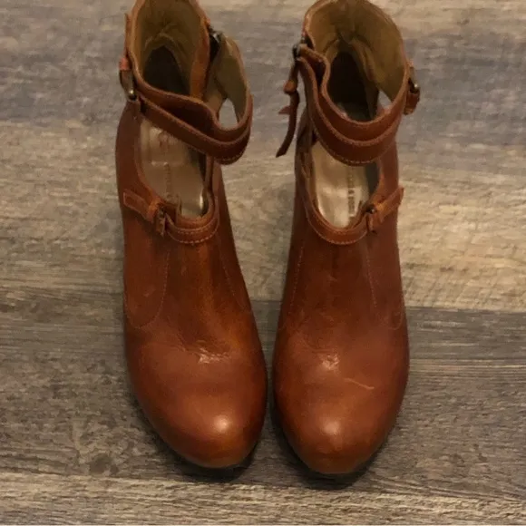 Anthropologie Schuler and Sons Ankle Strap Boots