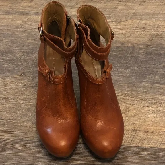 Anthropologie Schuler and Sons Ankle Strap Boots
