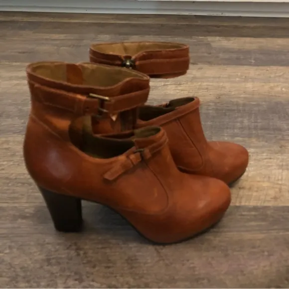 Anthropologie Schuler and Sons Ankle Strap Boots