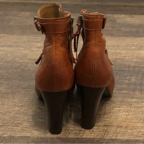 Anthropologie Schuler and Sons Ankle Strap Boots