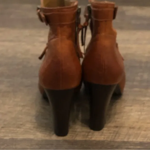 Anthropologie Schuler and Sons Ankle Strap Boots