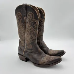 Ariat Bright Lights Snip Toe Leather Cowboy Boots Women's 6.5B Western Y2K Boho