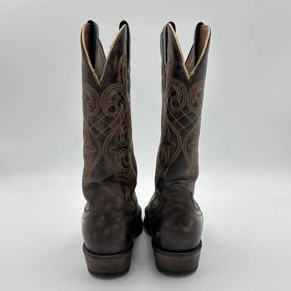 Ariat Bright Lights Snip Toe Leather Cowboy Boots Women's 6.5B Western Y2K Boho