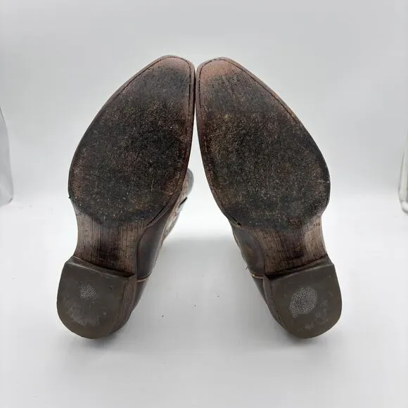 Ariat Bright Lights Snip Toe Leather Cowboy Boots Women's 6.5B Western Y2K Boho