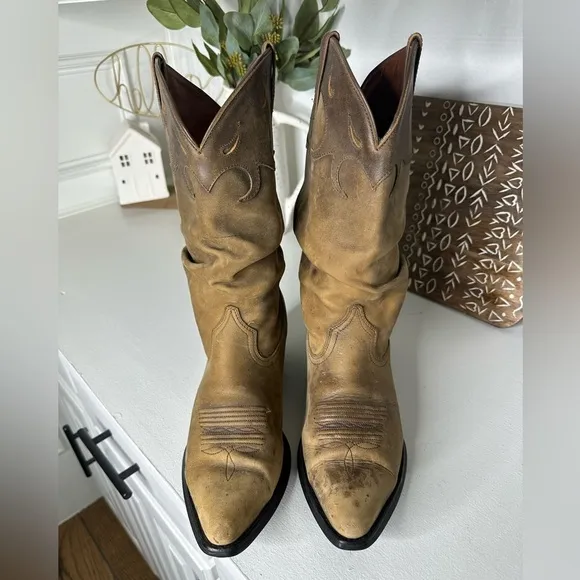Ariat Brown Distressed Leather Slouchy Western Cowboy Boot Women's - Size 9.5B