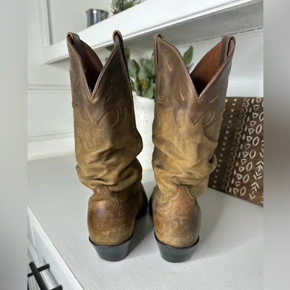 Ariat Brown Distressed Leather Slouchy Western Cowboy Boot Women's - Size 9.5B