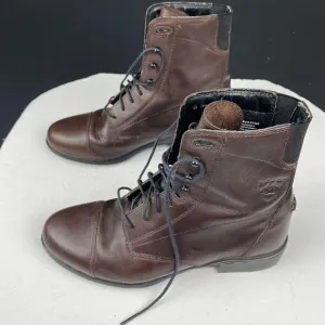 ARIAT Brown Leather Lace Up Western Boots Womens 7.5 B Cowgirl Cowboy Boho,57320