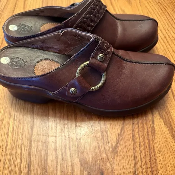 Ariat Leather Mules Clogs Size 7