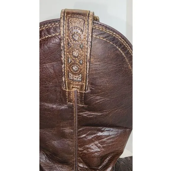 Ariat Women's Brown Tooled Leather Western Cowboy Boots Size 6.5