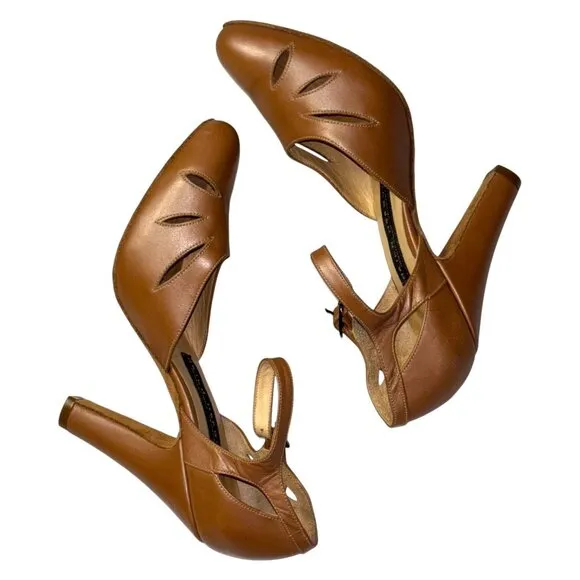 ARIKA NERGUIZ Melina 1940s Heel Dance Shoe 4.5 Latin Ballroom Broadway Theatre