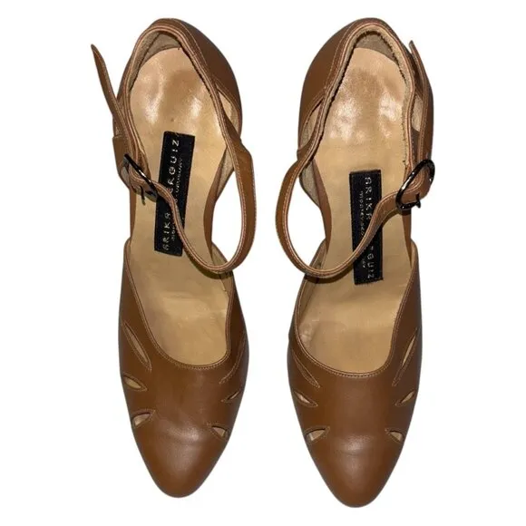 ARIKA NERGUIZ Melina 1940s Heel Dance Shoe 4.5 Latin Ballroom Broadway Theatre