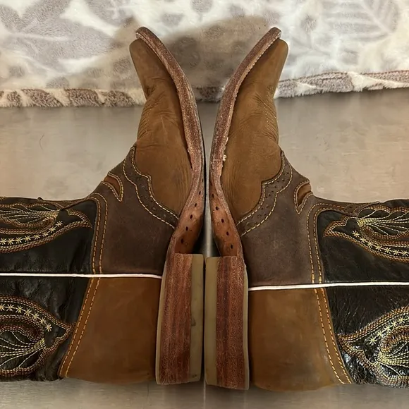 Artillero Botas leather Square toe western cowboy boots size 27.5/9.5