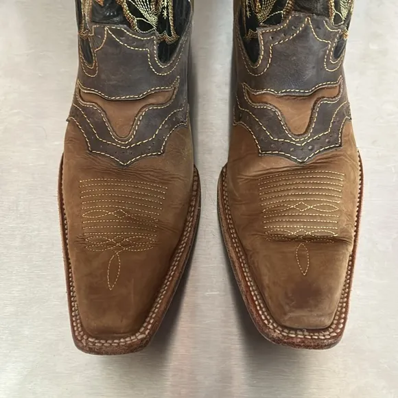 Artillero Botas leather Square toe western cowboy boots size 27.5/9.5
