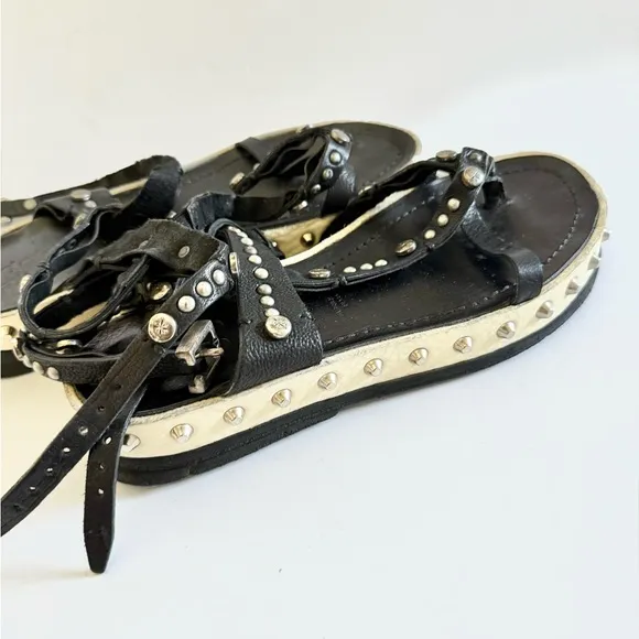 A.S. 98 Free People Pent Stud Gladiator Leather Boho Sandals