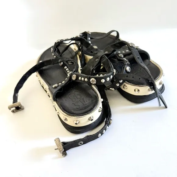 A.S. 98 Free People Pent Stud Gladiator Leather Boho Sandals