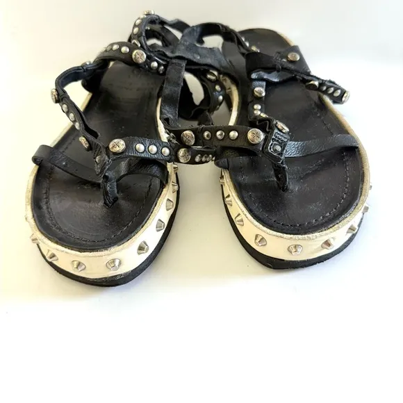 A.S. 98 Free People Pent Stud Gladiator Leather Boho Sandals