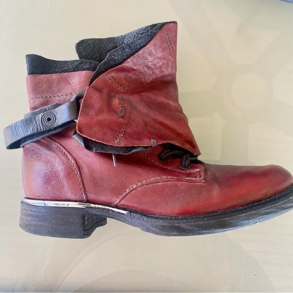 A.S. 98 — Russet Red Leather Ankle Boots. Size 6 1/2