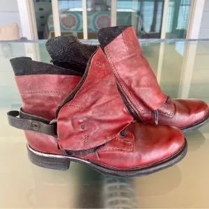 A.S. 98 — Russet Red Leather Ankle Boots. Size 6 1/2