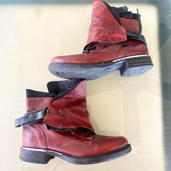 A.S. 98 — Russet Red Leather Ankle Boots. Size 6 1/2