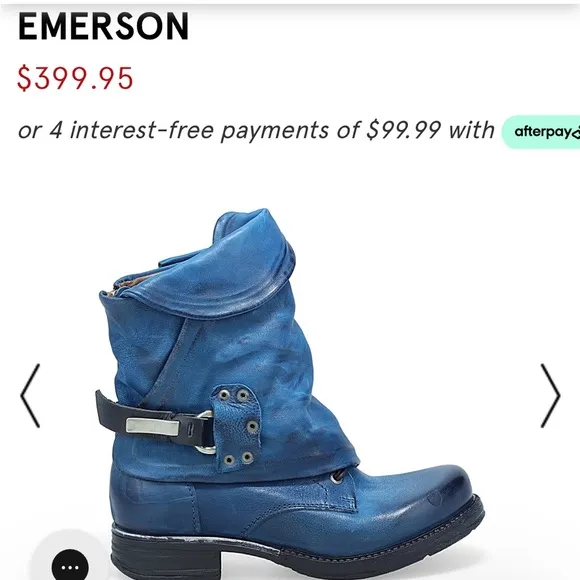 A.S.98 Emerson Italian Zipper Boho Biker Rust Distressed Boots EU41/US10.5 TTS