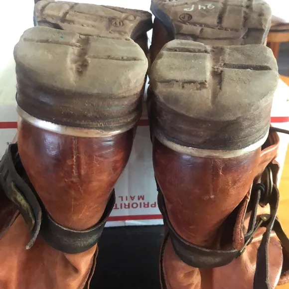 A.S.98 Emerson Italian Zipper Boho Biker Rust Distressed Boots EU41/US10.5 TTS