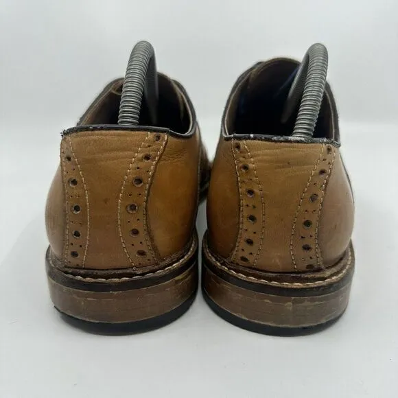 Aston Grey Tokyo Men’s Size 9.5 Brown Blue Oxford Leather Dress Shoes 500031