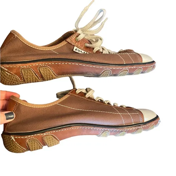 Auri Men’s Brown and Cream Italian Leather Tie Casual Shoes