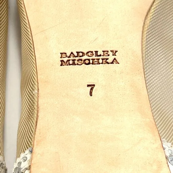 Badgley Mischka BHLDN Womens Size 7 Gigi Jeweled Ivory Ballet Flats Shoes
