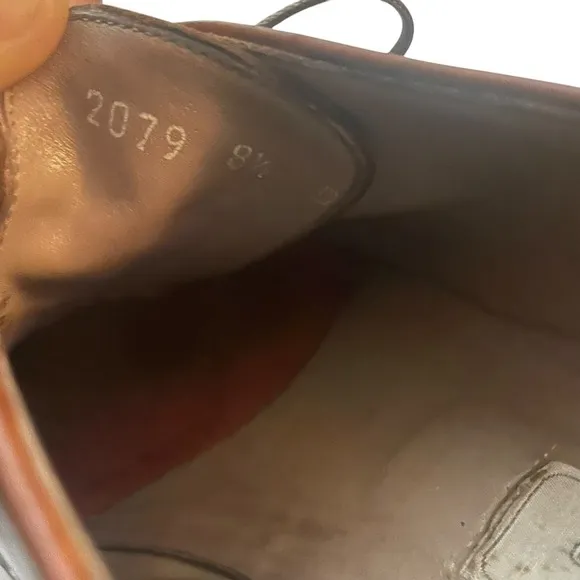 Bally Made in Italy Brown Wingtip Oxfords Dress Shoes 8.5