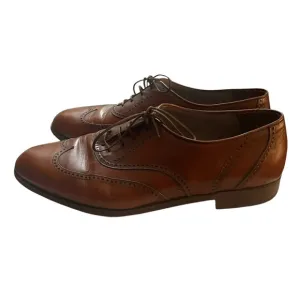 Bally Made in Italy Brown Wingtip Oxfords Dress Shoes 8.5