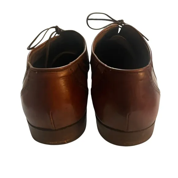 Bally Made in Italy Brown Wingtip Oxfords Dress Shoes 8.5