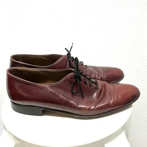 Bally Vintage Mens Brown Leather Lace Up Oxford Dress Shoes