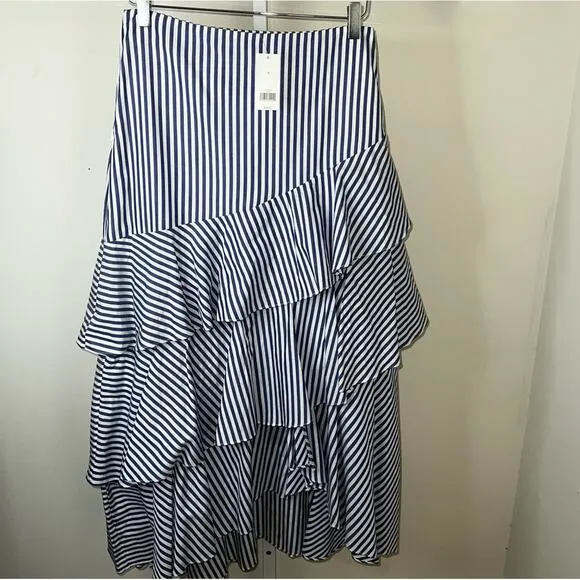Banana Republic Maxi Skirt High Low &amp; Ruffles Size 4