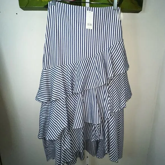 Banana Republic Maxi Skirt High Low &amp; Ruffles Size 4