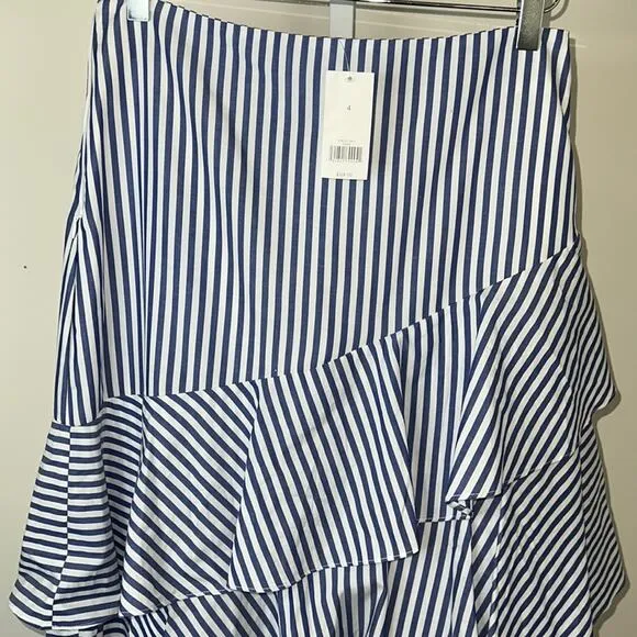 Banana Republic Maxi Skirt High Low &amp; Ruffles Size 4