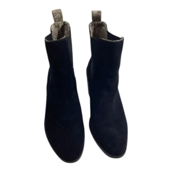 BAND OF GYPSIES Shadow Ankle Boots Boho Black Corduroy Booties‎ Women's Size 8