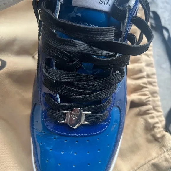 BAPE Blue and Black Men's Sneakers