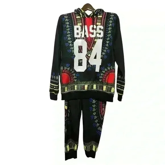 Bass by Ron Bass Large 84 hoodie sweatshirt &amp; Medium Sweatpants 90’s Hip Hop