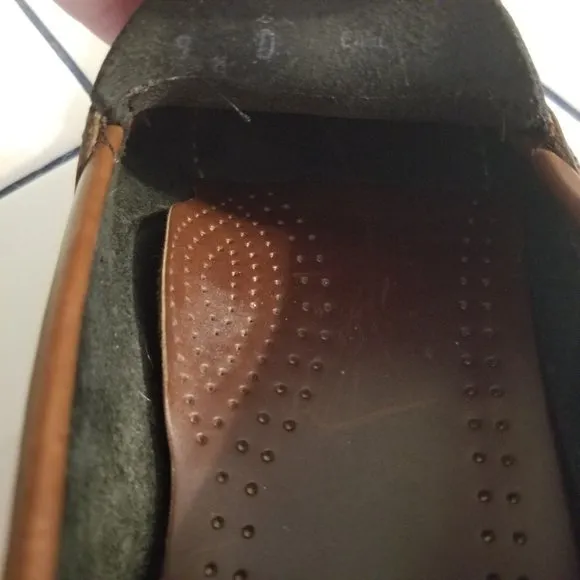 Bass Weejuns 9D Brown Black Colorblock Leather Dress Shoes Slip On Penny Loafers