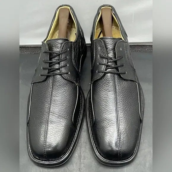 Baybridge Studio Belvedere Black Leather Oxford Dress shoes 14 D