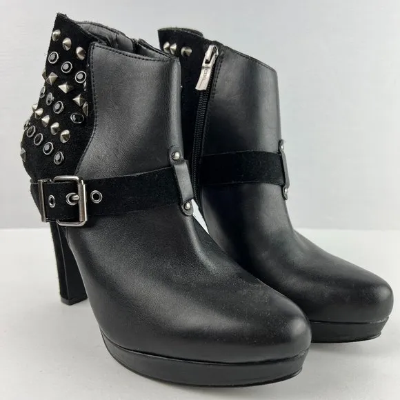 BCBGeneration BG-Sparta Women's Embellished Leather &amp; Suede Boot Sz 8.5M